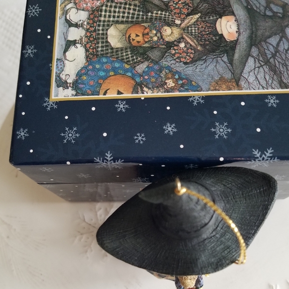 Lang & Wise 1998 Ceramic Ornaments Sherri Buck Baldwin Witch's Hat - Picture 8 of 10